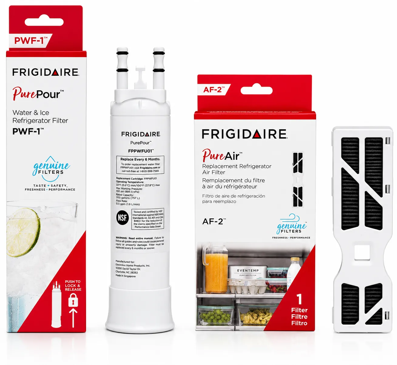 FPPWFU01 and FRGPAAF2 Water and Air Filter Combo Kit FPPWFU01 and FRGPAAF2 Water and Air Filter Combo Kit