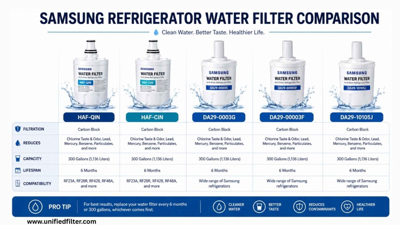 Samsung Refrigerator Water Filter | Which One You Need and How to Replace It 1 Samsung Refrigerator Water Filter Types