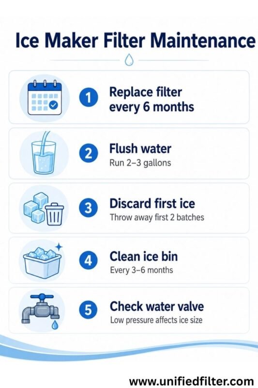 Water Filter for Ice Maker | What You Actually Need and Why Ice Tastes Bad 4 Ice Filter Maintenance | What Actually Matters?